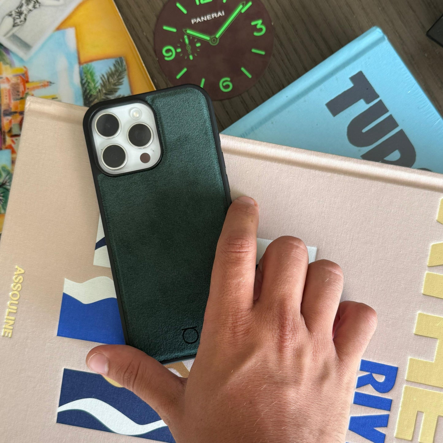 Alcantara iPhone Case - Olive